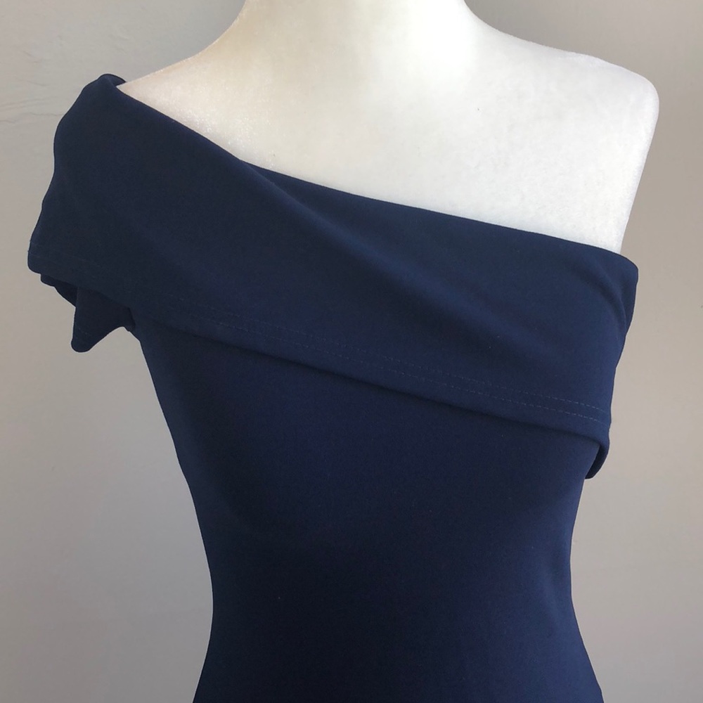 Missguided blue off shoulder dress - Picture 2 of 8